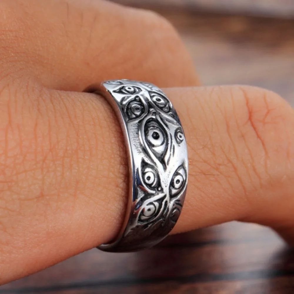 Bague œil du diable pour hommes et femmes, Vintage, gothique, minimaliste, tendance, Niche de rue, fête, créative, Hip Hop, Niche, , bijoux