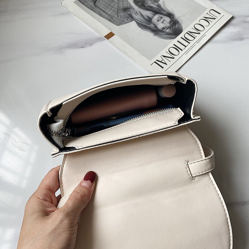 Lady Shoulder Bag Female Postman Bag Literary Style Young Women Light Bag Green Summer Cool Bag White