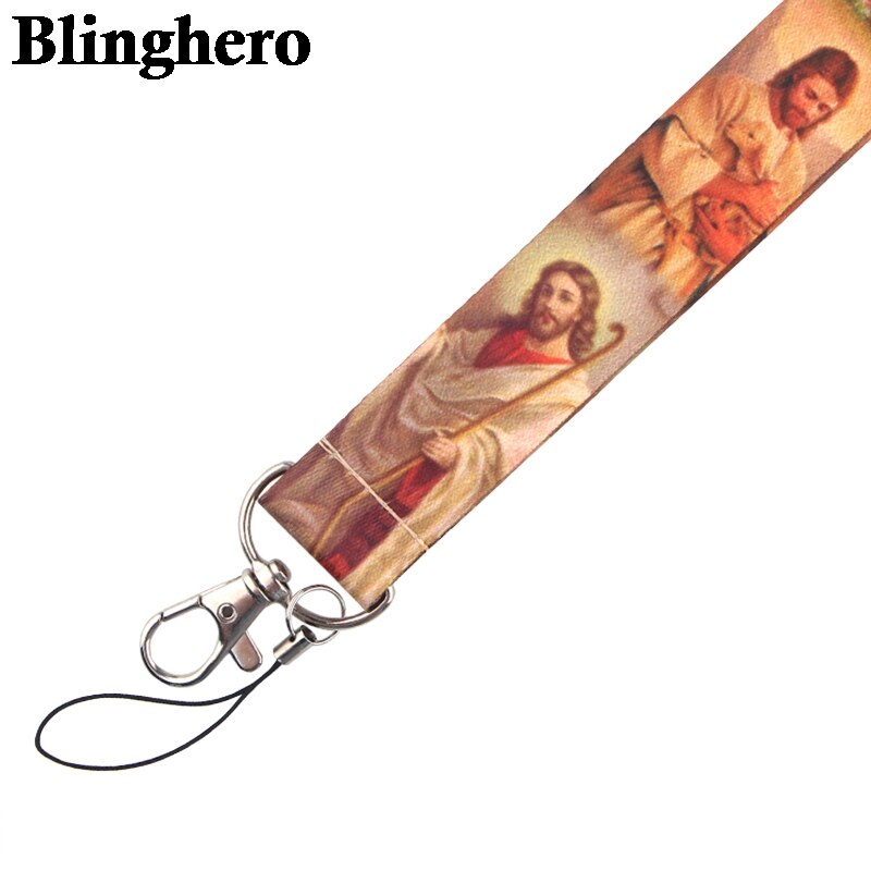 CA673 Jesus Keychain Lanyards Badge Id Holder ID Card Pass Mobile Phone USB Neck Straps Badge Holder Key Strap