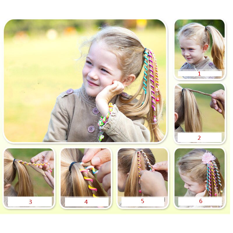 6 unids/lote de herramientas de peinado para el cabello, trenzas para trenzar el cabello DIY para mujeres y niñas, accesorios para el cabello con horquilla