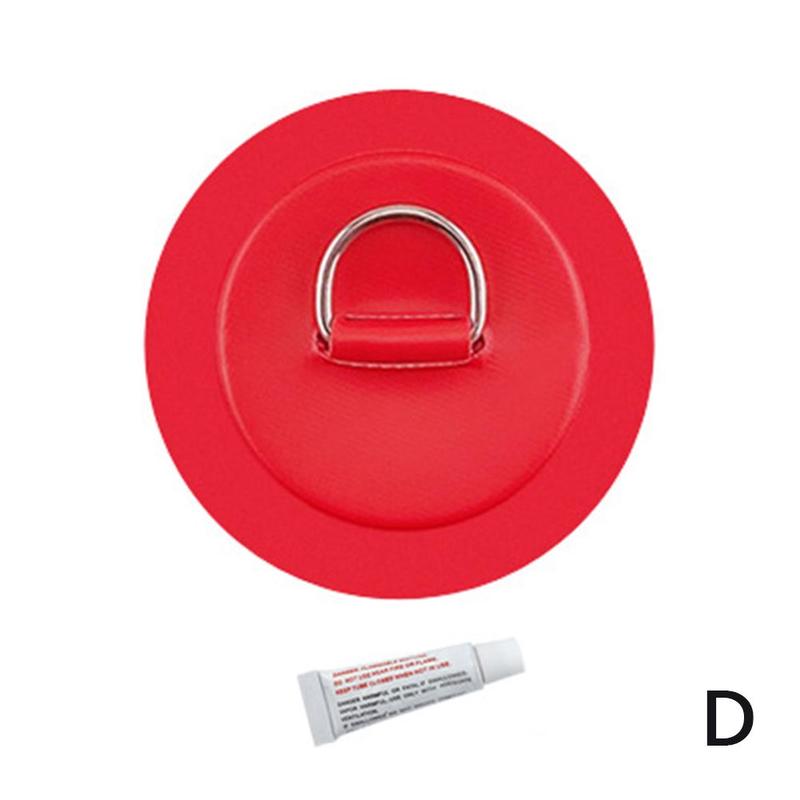 4.3inch 11cm Stainless Steel D Ring Pad/Patch With Glue for PVC Inflatable Boat Raft Dinghy Canoe Kayak Surfboard SUP Tie: D