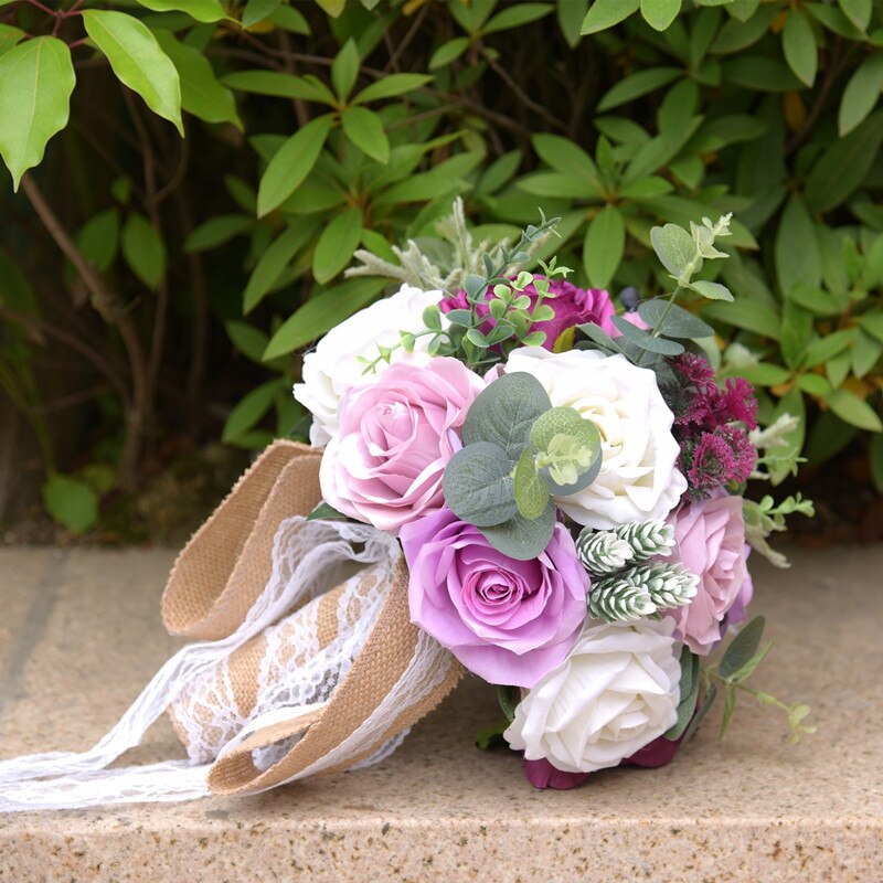 Accesorios Multicolor para ramos de flores de boda, decoración de flores atada a mano, suministros para , accesorios de photoraph