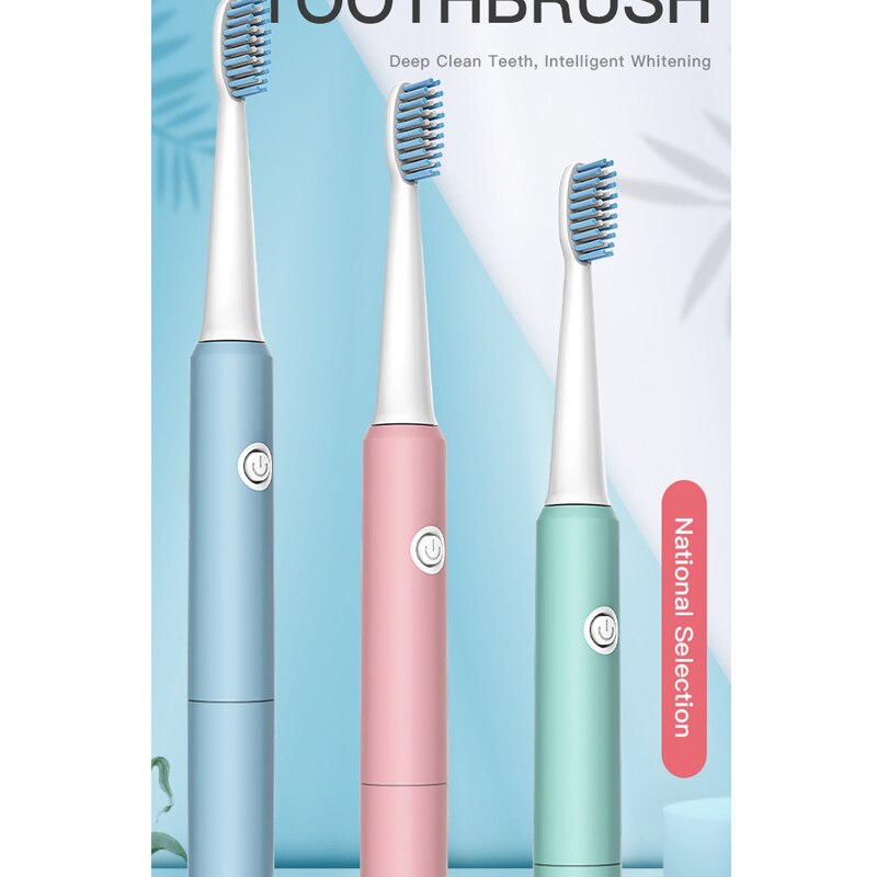 Sonic Electric Toothbrush Men And Women Adult Household Non-Rechargeable Soft Bristle Fully Automatic Waterproof Couples Sonic T