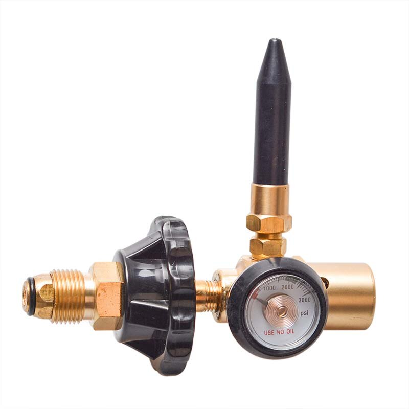 1Pc Brass Helium Latex Balloon Inflator Regulator With Pressure Gauge For G5/8 Tank Valves 145*135mm Pressure Reducer