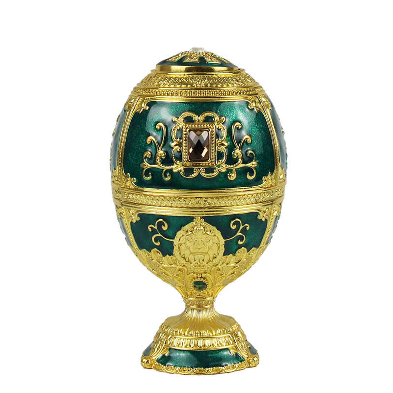 European Painting Ornaments Toothpick Box Castle Egg Shaped Toothpick Party: Green