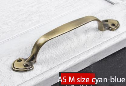 Drawer Door Handle Cupboard Pulls Kitchen Cabinet Wardrobe Handle Furniture Parts Hardware Accessories: A5 M size cyan-blue