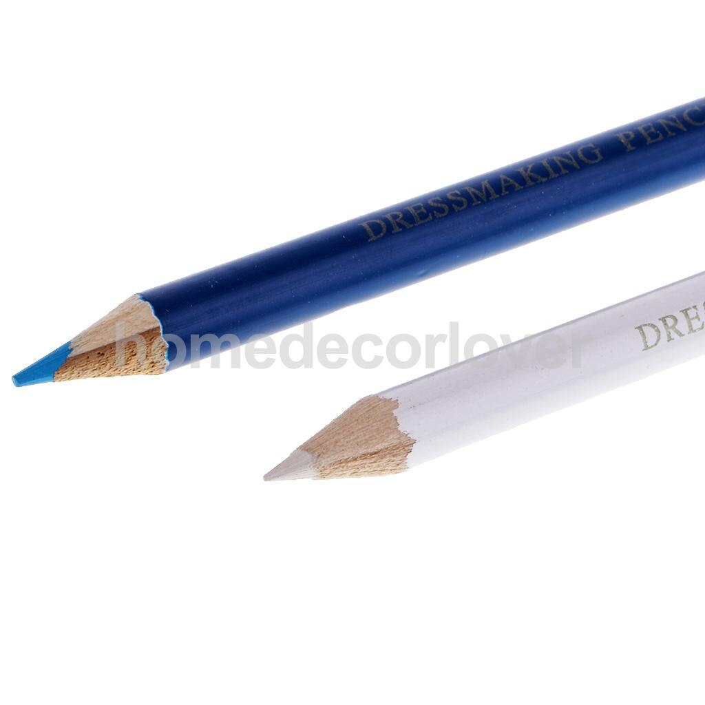 Lápiz de tiza para Sastre, 2 uds., para costura, marcadores y plumas artesanales, Tela de cuero de sastre