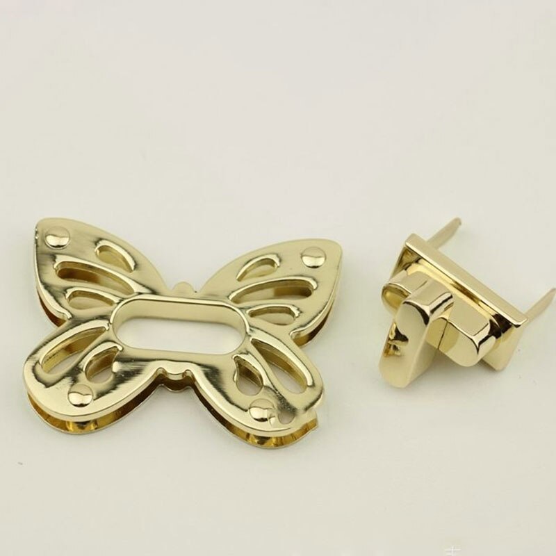 1PC Delle Donne A Forma di Farfalla intrecciare Attivare Il Blocco Della Borsa del Metallo Serratura di Chiusura per il FAI DA TE Sacchetto di Spalla Della Borsa Della Borsa