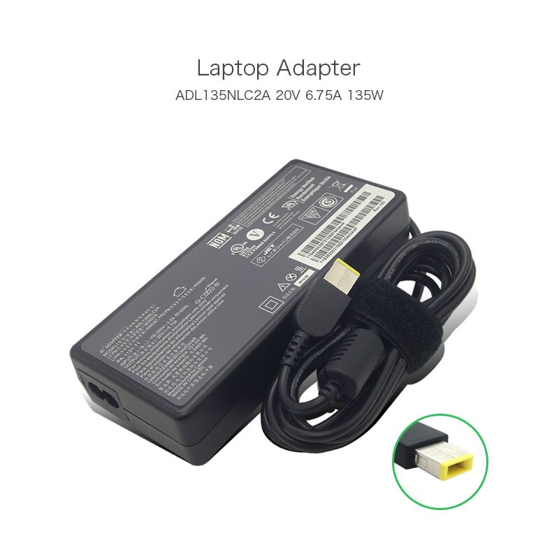 Chargeur USB 20V 6.75A 130W pour ordinateur portable Lenovo ThinkPad T440p T540p T450P 45N0367 45N0486, Original,