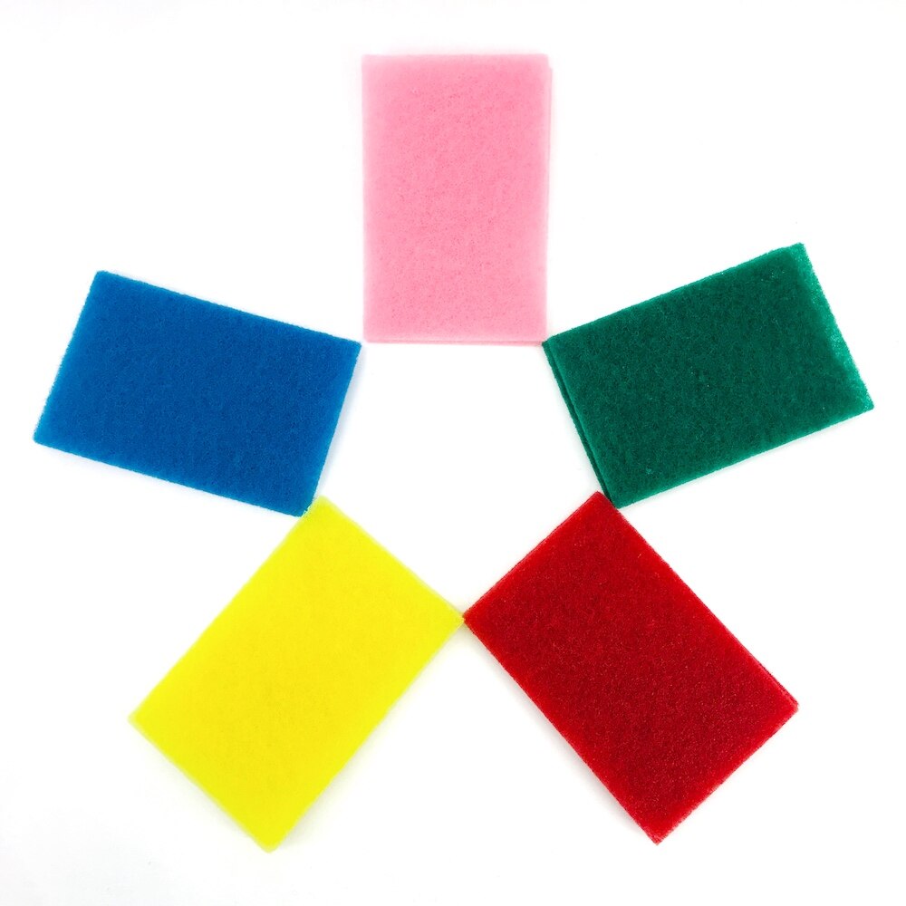 10 Pack Heavy Duty Scrubbers Set Non-Abrasive Anti-Scratch Synthetic Fiber Cleaning Dish Washing Scouring Pads for Kitchen
