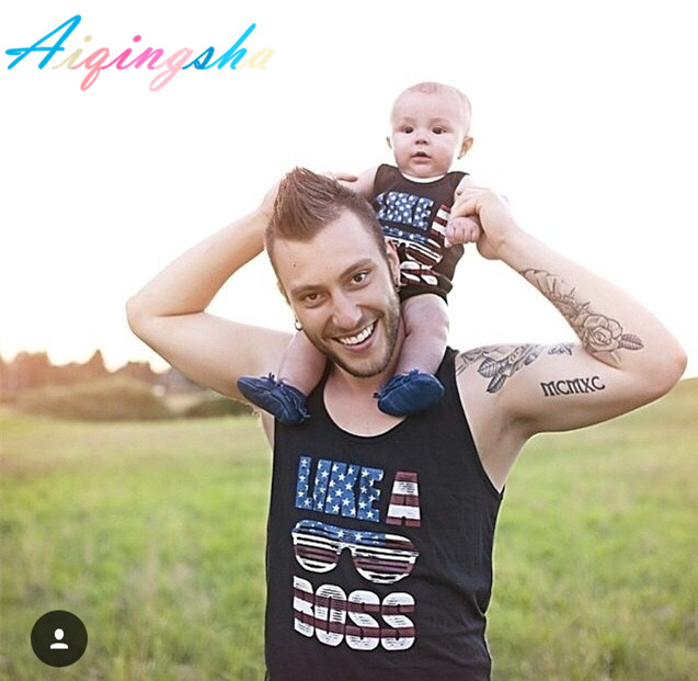 Vater Sohn Hemd wie vater wie sohn Kleidung Familie aussehen Passenden Outfits Kleidung Papa und Baby Weste Familie Pyjama