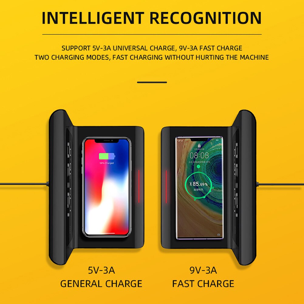 10W Clock Perpetual Calendar Wireless Charging Universal Phone Fast Charger With Thermometer Calendar Clock For IPhone samsung
