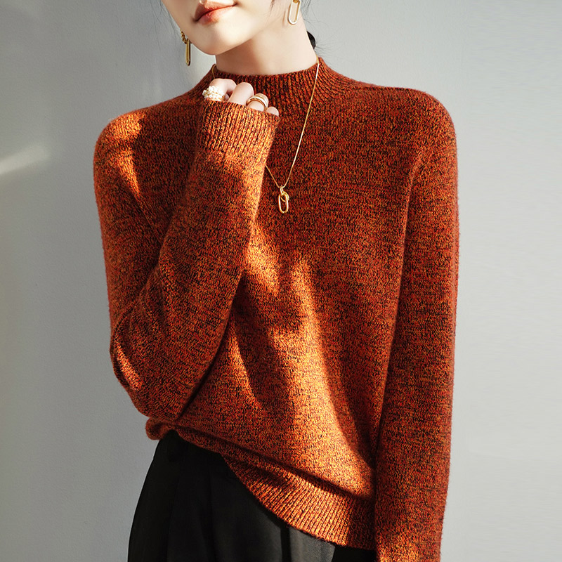 Syksy talvi naisten merinovillainen neule, puolikorkea kaulus, paksu neulepusero, lämmin kashmir-neule, hienot langat, pitkähihainen paita: Xxl / Vihreä