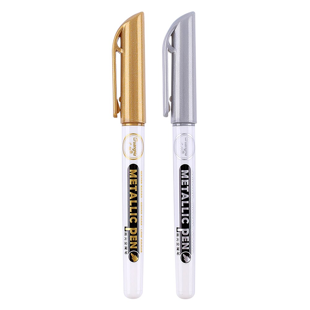 2pcs Writing Stationery Ergonomic School With Lid Multifunction Waterproof Portable Drawing Pen Student Greeting Card Marker DIY