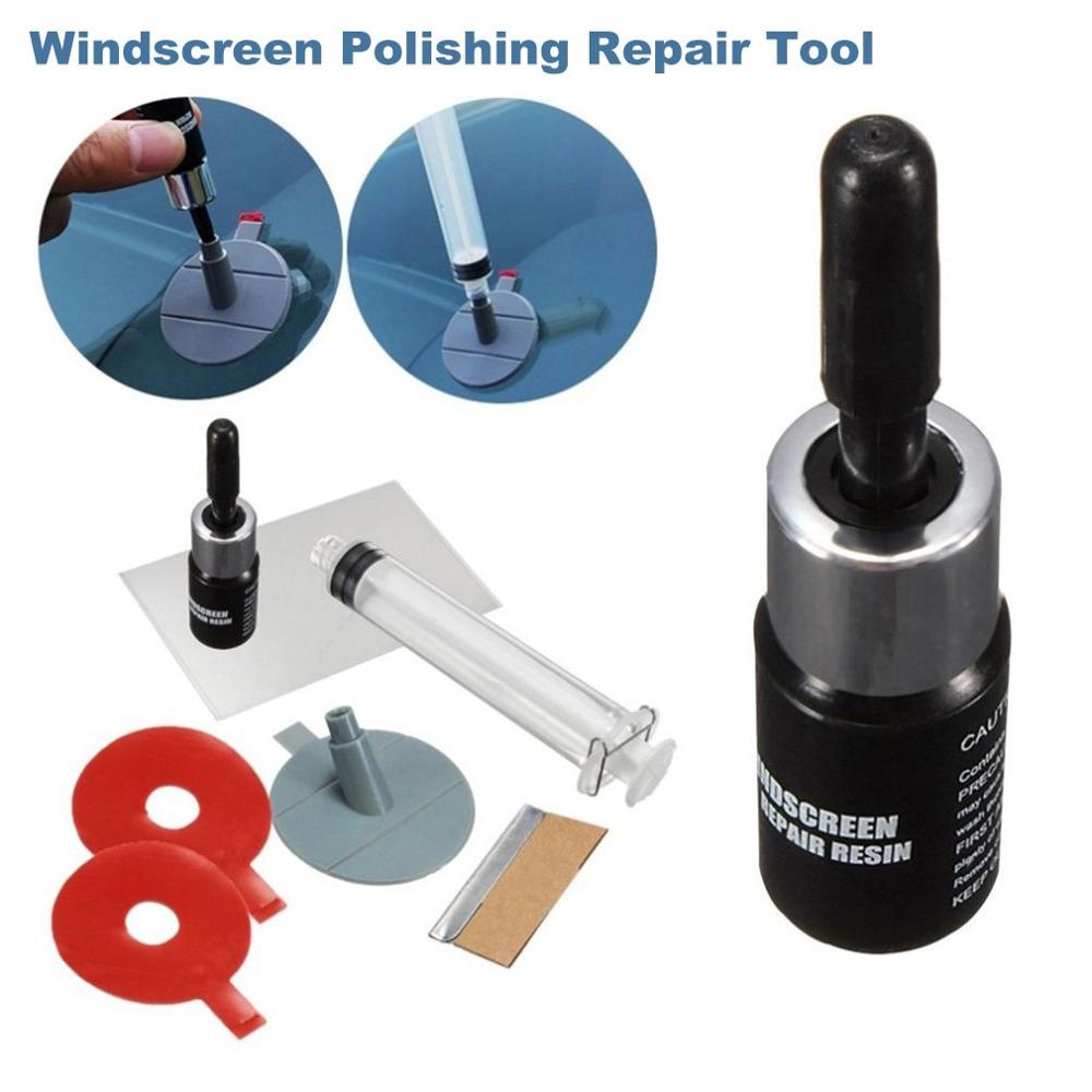 Windshield Repair Kits Resin Plastic Car Window Glass Scratches Restore Tool Windscreen Polishing Repair Tool Set