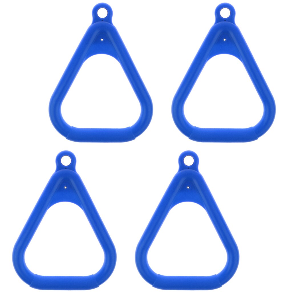 Outdoor Trapeze Gym Rings Plastic Coated Ring Swing Set Replacements Blue