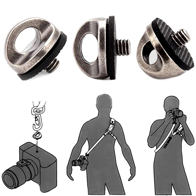 DSLR SLR Camera 1/4" Screw Connecting Adapter Connecting Hook For Shoulder Sling Neck Strap Belt Camera Bag Case