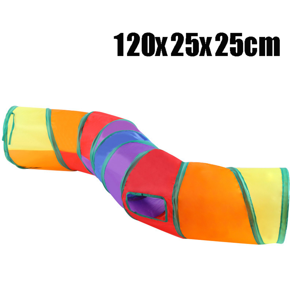 2/3 Holes Pet Cat Tunnel Toys Foldable Pet Kitten Training Interactive Fun Toy For Cats Rabbit Ferrets Animal Play Tunnel Tube: 9