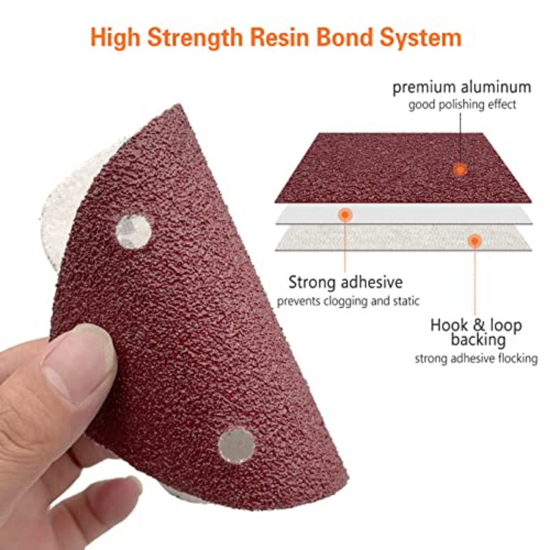 50 unids/set lijadora detallada papel de lija almohadillas de lijado para ratón 5 agujeros hojas de lijado de gancho y bucle para lijadoras con detalle de palma de ratón de 140mm