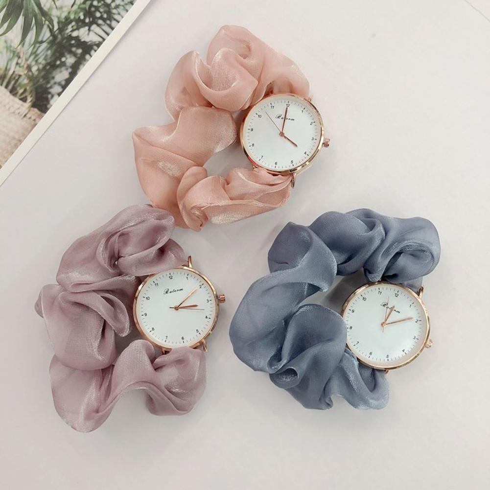 Polshorloge Koreaanse Lint Digitale Horloge Kleine Fee Elegante Persoonlijkheid Student Meisje Quartz Horloge Zonder Sluiting Armband Horloge