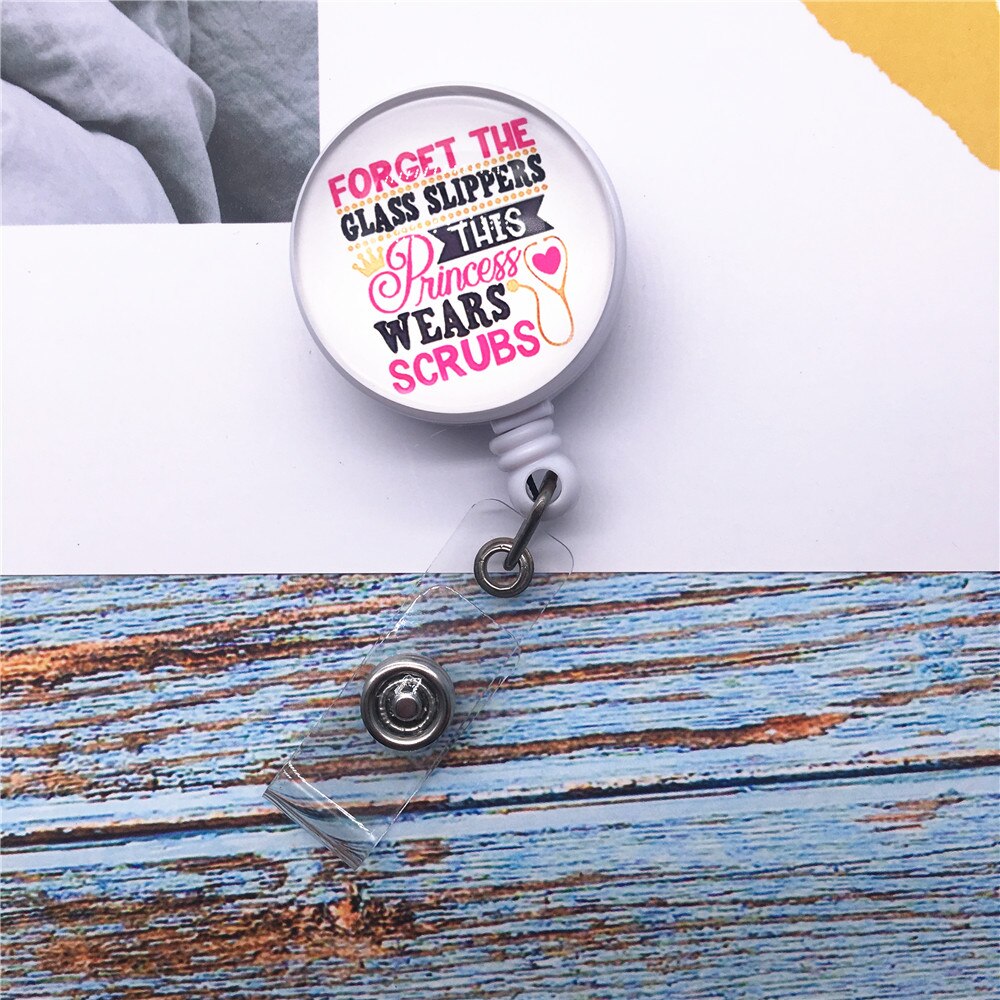 Wysuwany uchwyt na identyfikator szpulki pielęgniarka w toku z zaczepem na pasek robić etui na dowód osobisty enfermera: 2