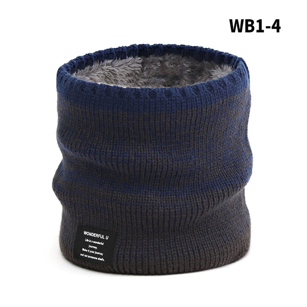 Mode Vrouwen Mannen Gebreide Sjaal Effen Winter Dikke Fluwelen Snood Sjaals Lady Warm Unisex Nek Sjaals Ring: 04