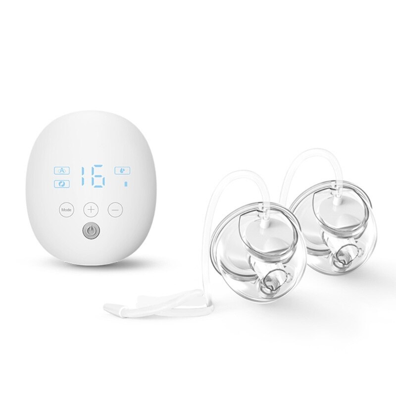 Elektrisk brystpumpe dobbelt lydløs bærbar automatisk mælker usb genopladelig håndfri bærbar babymælkekstraktor