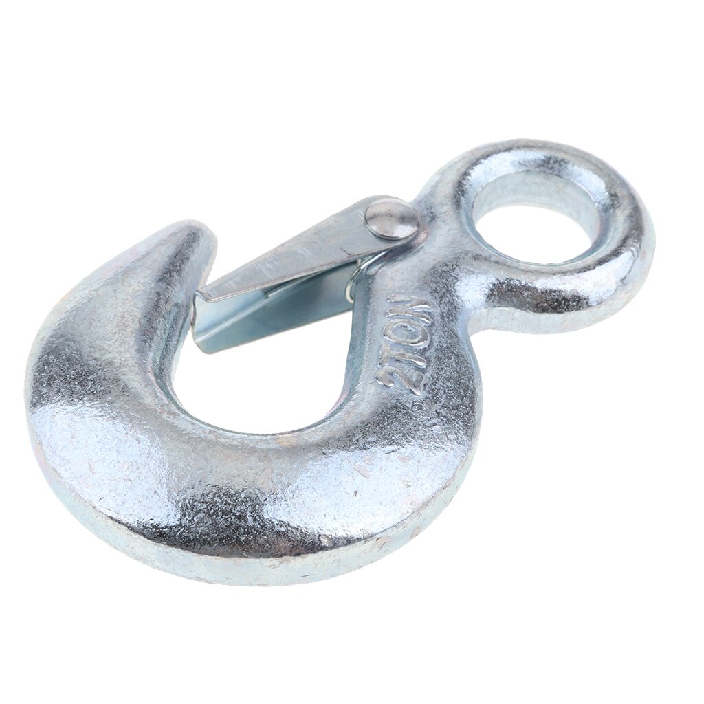 Forged Steel 2T Eye Hook with Clevis Safety Latch for Winch Cable Gokart/ATV