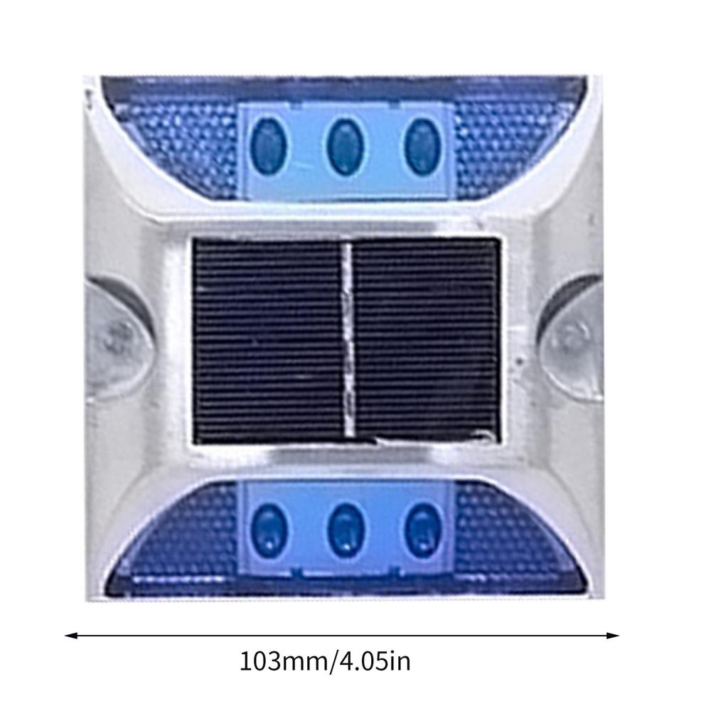 Driveway Reflectors Solar Solar Pathway Lights Outdoor Lasting Outdoor Warning Step Lights Solar Raised Pavement Marker: Yellow