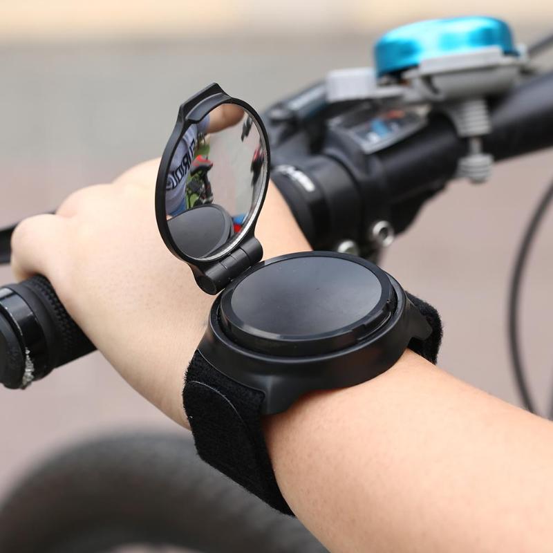 Udendørs sport 360 graders roterende håndledsspejl til mtb sikkerhed ridning arm håndled cykelhandsker med cykelspejle