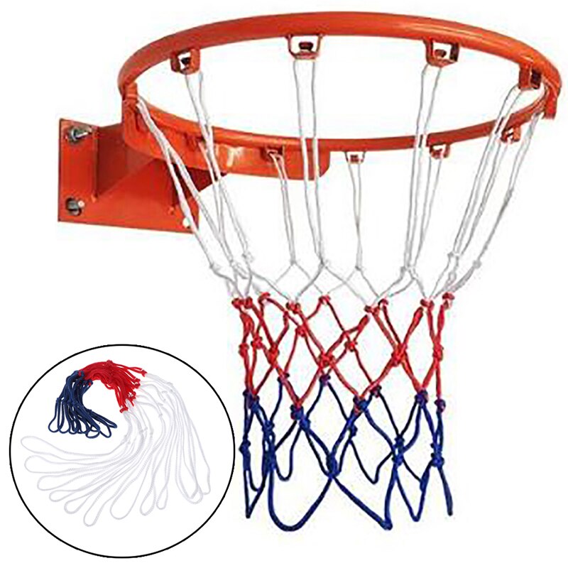 1 pc 12 løkker utendørssport basketball nett standard nylon tråd basketball bøylenett nett bakboard kant ball pum