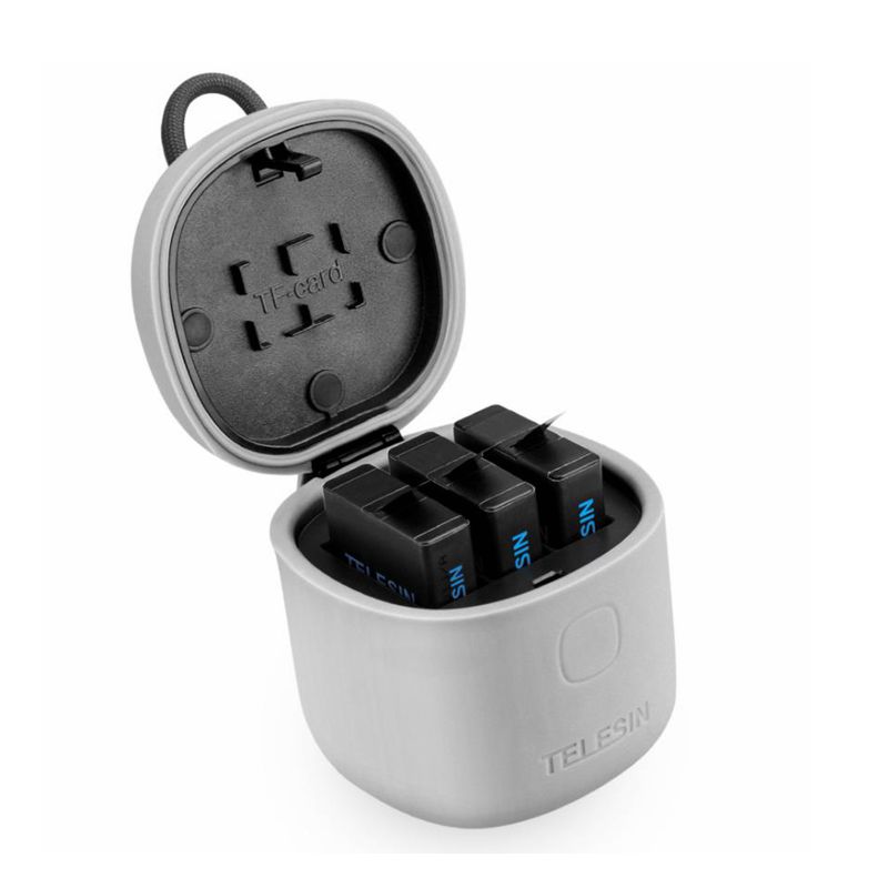USB 3.0 TF lire et écrire chargeur batterie charge Sorage Case Case + Hero 5 6 7 8 Li-ion batterie pour GoPro Hero 8 Hero 7 6 5 noir