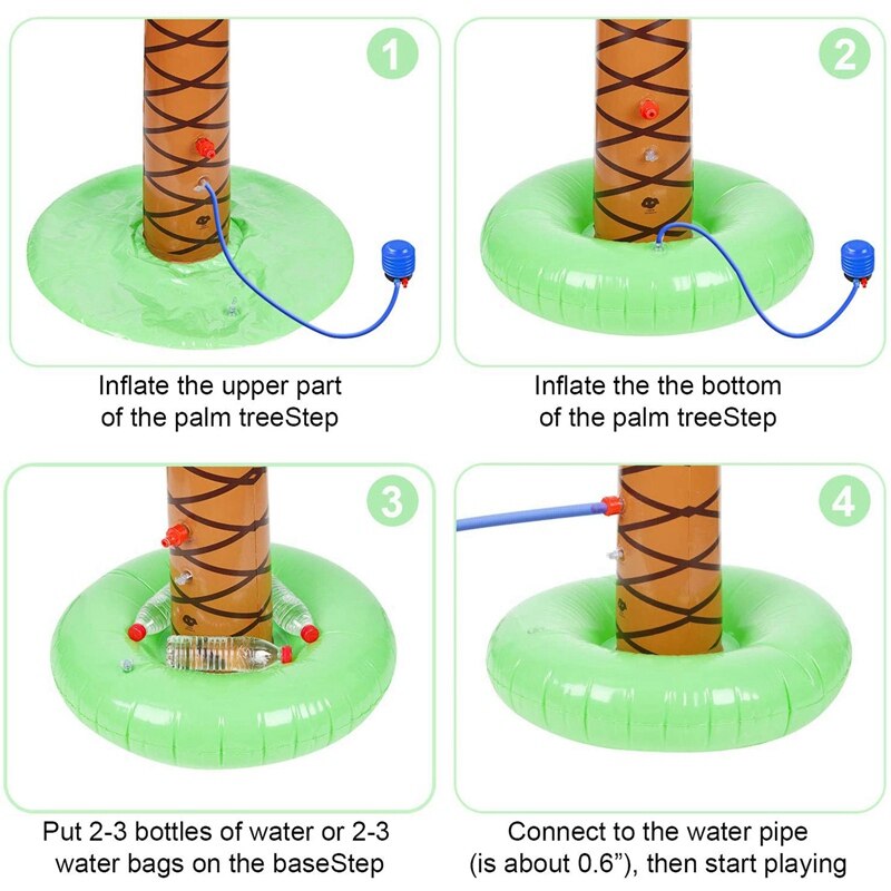 61 Cal nadmuchiwane drzewo zraszacz zraszacz wodny zraszacz letni rozpylać wodne zabawki podwórko zabawki wodne na impreza plenerowa