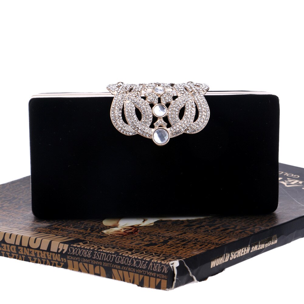 Neue Abend Kupplung Taschen Diamanten Abend Tasche Mit Kette Schulter Tasche frauen Handtaschen Geldbörsen Abend Tasche Für Hochzeit Party: Black