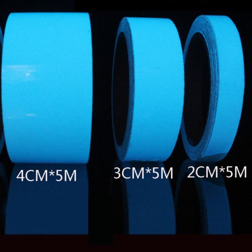 Nastro Adesivo Nastro di 5m Luminoso incandescenza in il buio parete Nastro Fluorescente: Blu