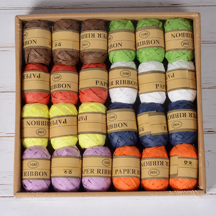 24Pcs Natuurlijke Jute Twine String Roll Voor Kunstwerken Diy Ambachten Cadeaupapier: Raffia