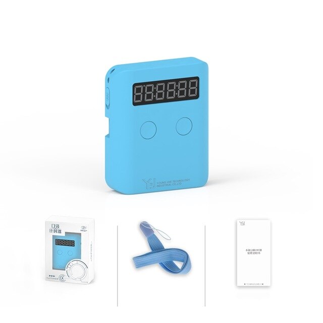 YJ Timer Rätsel Geschwindigkeit Magie Würfel Geschwindigkeit Fliegen Tasse Timer Tasche Tragbare innovativ Infrarot Sensor Blau Gelb Grau Spielzeug Für ch: Blau