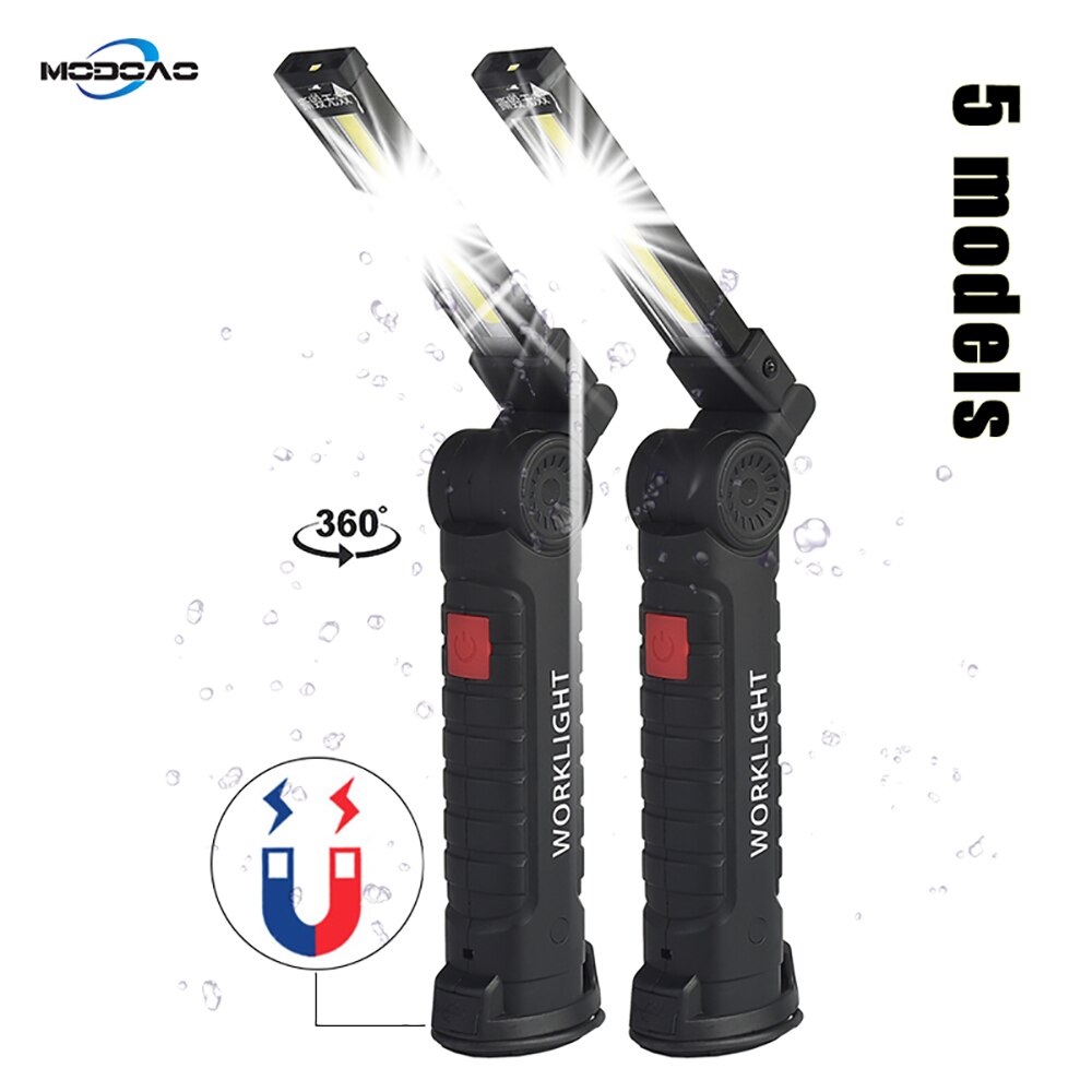 Verlichting Oplaadbare Led Zaklamp Lantaarn Inspectie Lamp Spotlight Super Bright Torch Camping Licht Cob Led Lamp