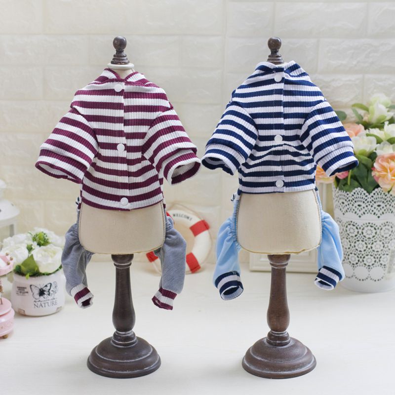 Nyeste kat stribe hyggelige bukser stilfuldt tøj små hunde kæledyrsudstyr s-xxl