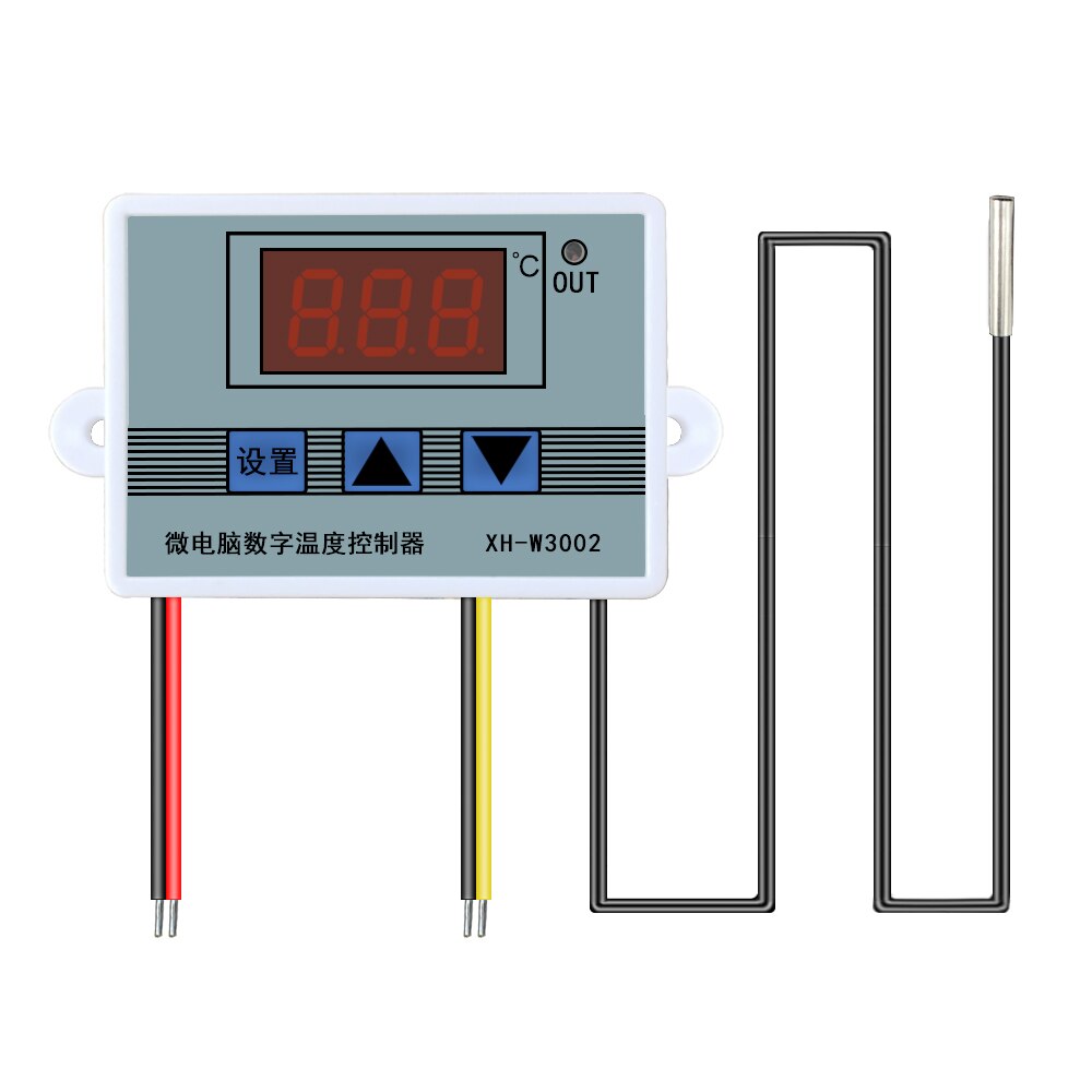 XH-W3002 110-220V Digitale Led Temperatuur Controller 10A Thermostaat Schakelaar Probe Met Waterdichte Sensor Microcomputer: DC 12V / 200 Mm