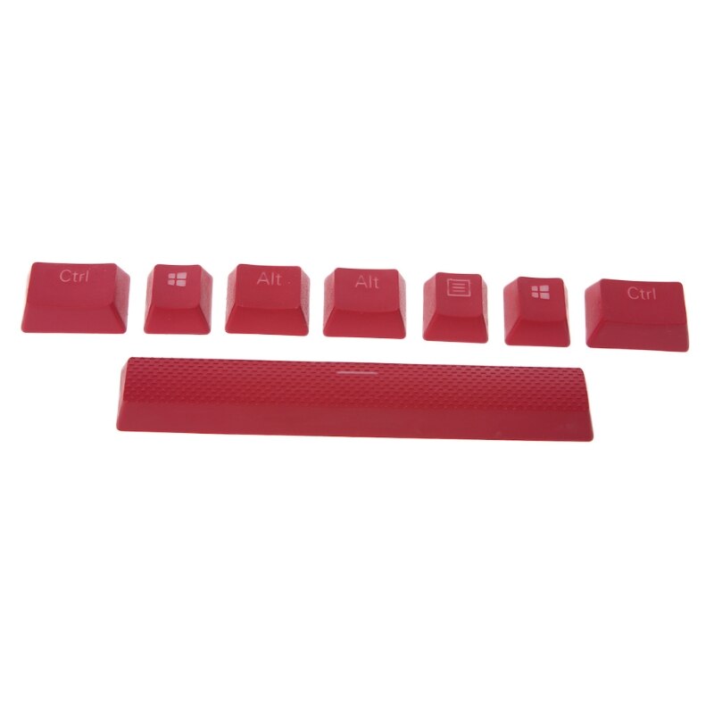 8 keys/Pack 6.5u Space Bar PBT Keycaps Double Shot Keycaps For Corsair STRAFE K65 K70 K95 Mechanical Keyboard Keycap: Red