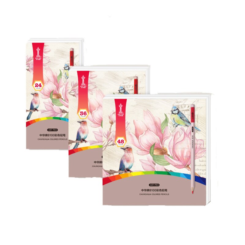 24/36/48/color pencil oily water-soluble pencil art color painting pen sketch wooden pencil set hand-painted school supplies: Oil based 36 colors