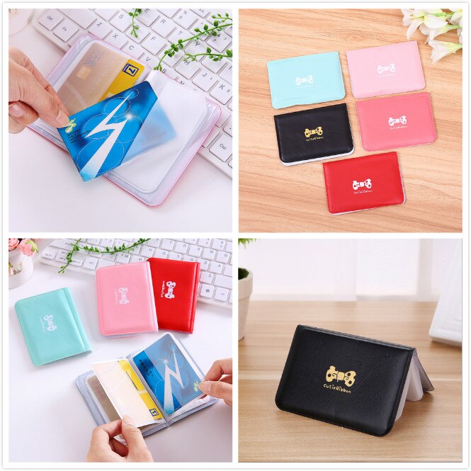 1Pc Pu Leer Functie Bits Card Case Visitekaarthouder Mannen Vrouwen Credit Paspoort Card Bag Id Passport Card portemonnee