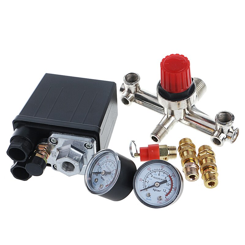 REGULATOR HEAVY DUTY Air Compressor Pump Pressure Control Switch + Valve Gauge C6UC