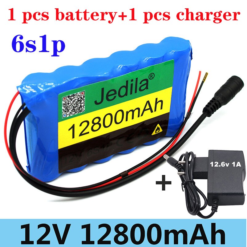 100% original 12V battery pack 12.8Ah 18650 Rechargeable Lithium Ion battery pack capacity DC 12.6V 12800mAh CCTV Cam Monitor