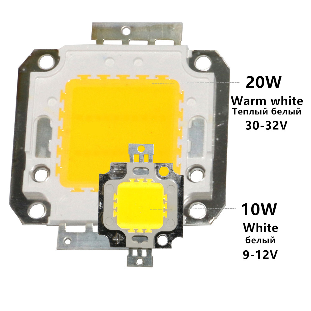 Chip LED COB DC12V 32V 10W 20W 30W 50W 70W 100W, diodo LED inteligente IC COB, Bombilla de bricolaje, foco reflector para exteriores