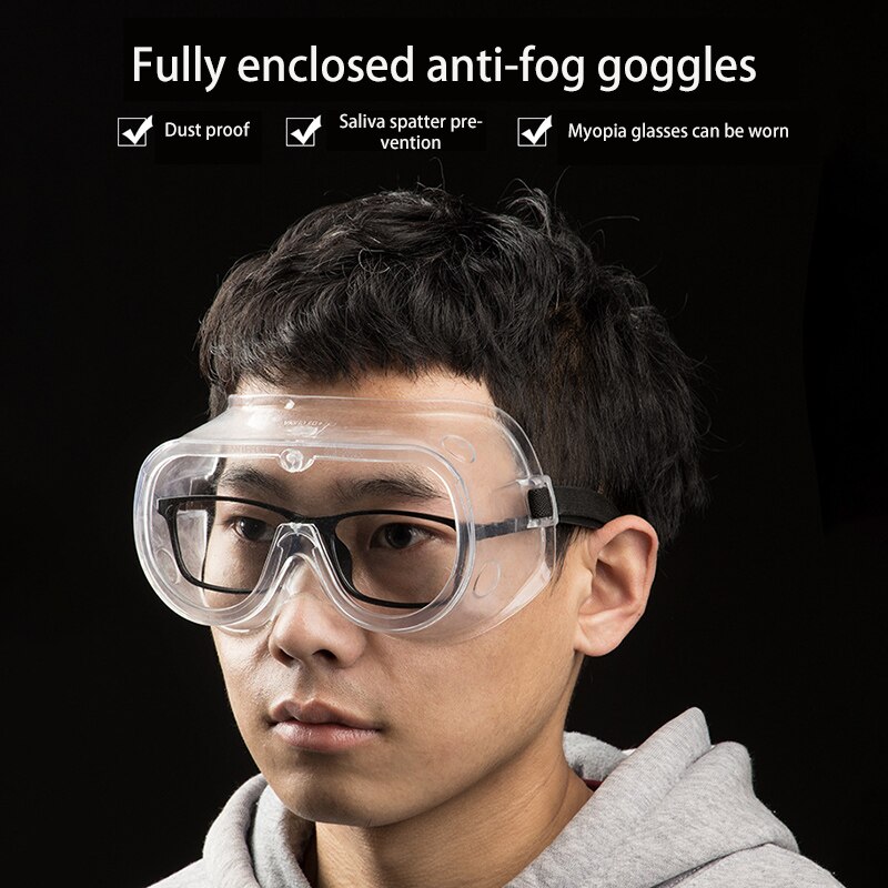 Anti-Impact Anti Chemical Splash Goggle Glasses Safety Goggles Economy Clear Anti-Fog Lens Eye Protector