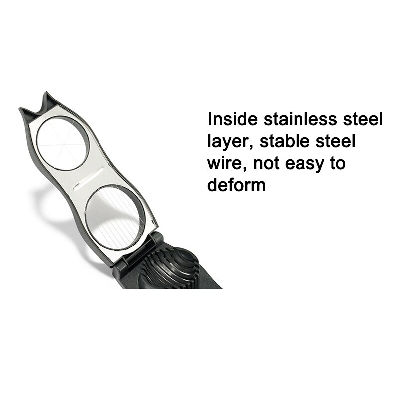 2 in 1 Stainless Steel Egg Slicers for Boil Eggs Egg Cutter Splitter Dividers Kitchen Gadgets JS23