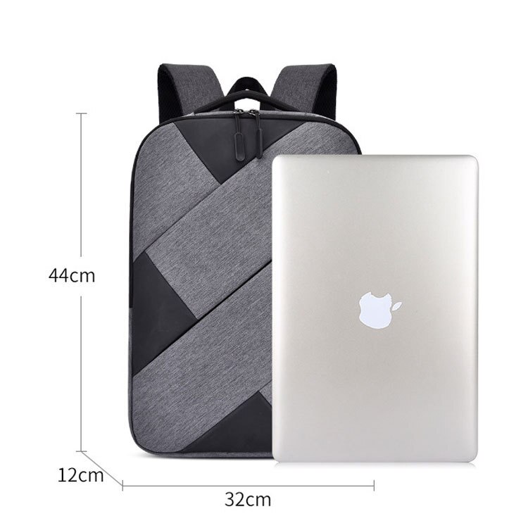 NU Panelled Color USB Backpack Laptop Men Style Back Bag Anti-Theft Teenagers Pack Bags Travel Women