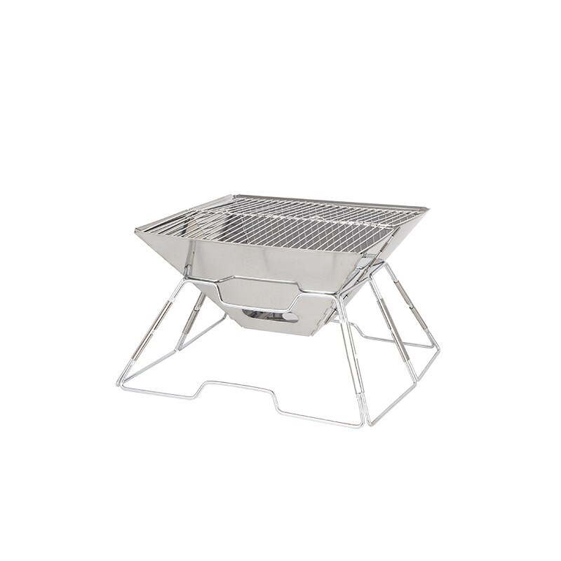 Outdoor Rvs Grill Multifunctionele Houtskool Kachel Vouwen Picknick Multiplayer Barbecue Camping Kookgerei